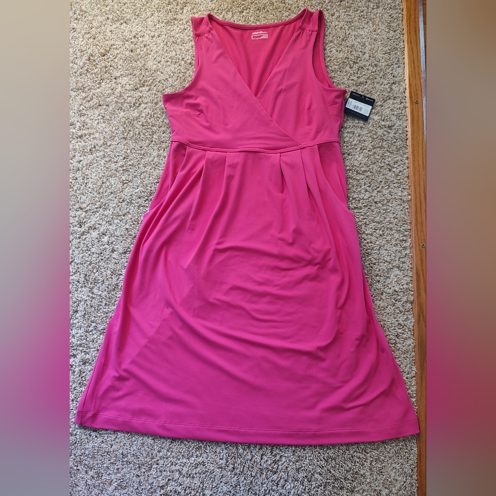 Eddie Bauer Aster Crossover Dress In Lava- Size S